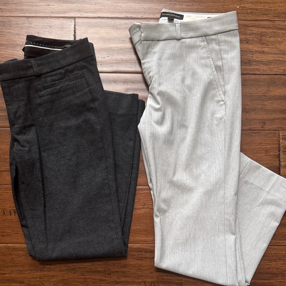 Banana Republic Black and Gray Ankle Pants